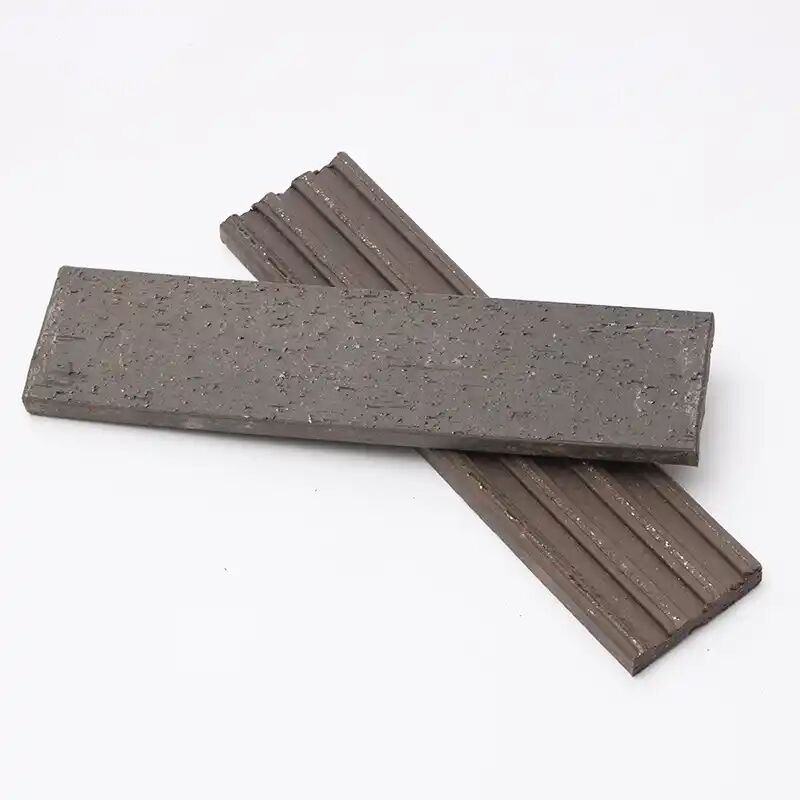 Matte Finish Outdoor Gray Clay Brick Split Face Brick Wall Covering Veneer Tile Extrusion Quá trình ngâm