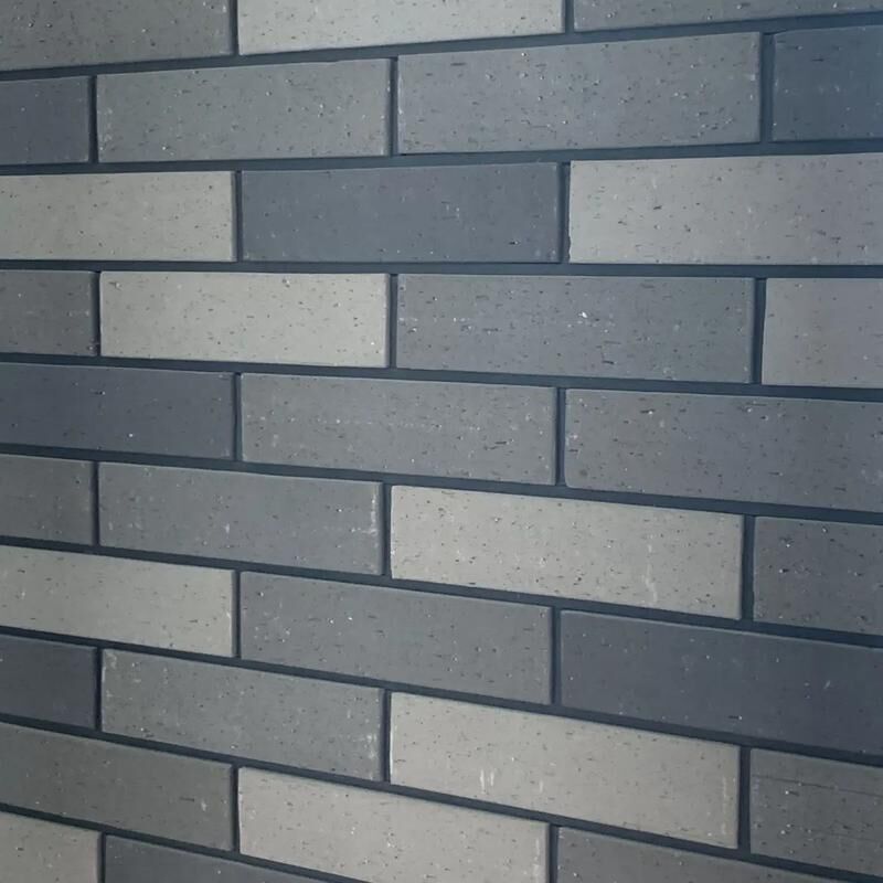 Matte Finish Outdoor Gray Clay Brick Split Face Brick Wall Covering Veneer Tile Extrusion Quá trình ngâm