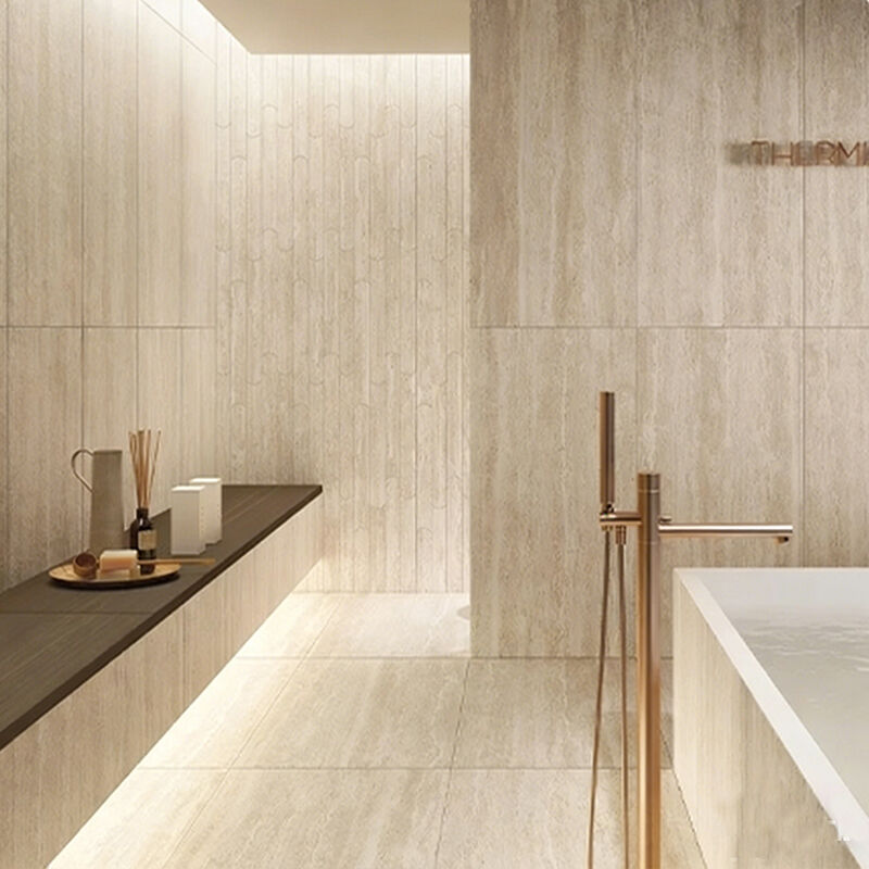 Chất chống cháy Travertine Soft Flexible Clay Wall Tile MCM Wall Cladding Facade Exterior Wall Clinker Brick Slip Tiles cho khách sạn