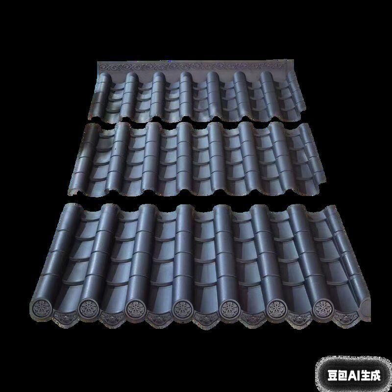 Lớp gạch mái bằng nhựa PP Trung Quốc Phong cách cổ đại Phản ứng gạch nhựa cổ đại Gạch mái tổng hợp nhẹ cho mái nhà xây dựng