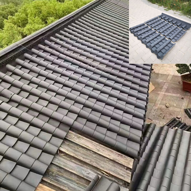 Đơn giản PP nhựa Trung Quốc cổ mái gạch chống ăn mòn tấm mái nhà tổng hợp cho nhà vườn Pavilion