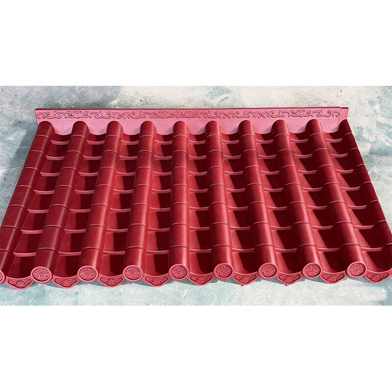 Trung Quốc cổ điển cổ PP Đỏ nhựa mái nhà gạch UV bảo vệ bền nhựa gạch cho kiến trúc sân nhà Pavilion mái nhà