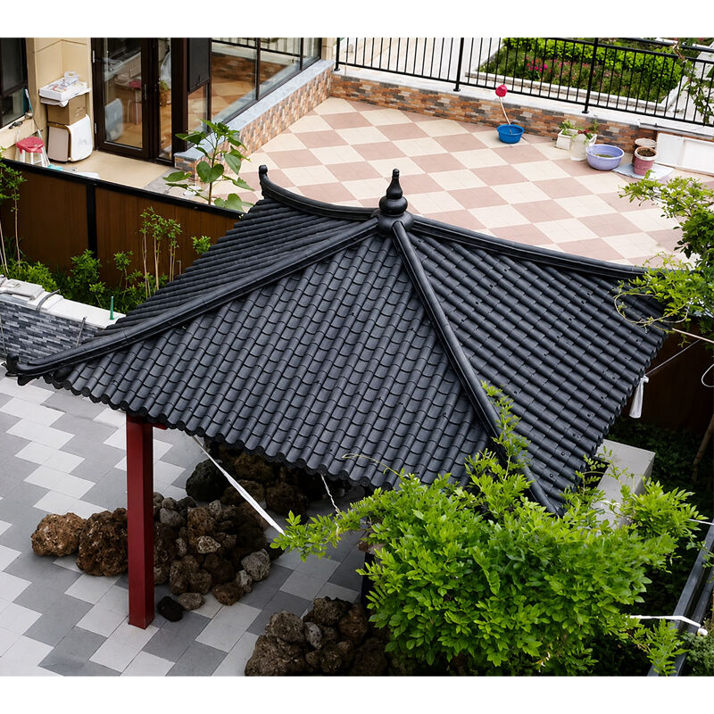 Gạch mái nhà nhựa nhựa nhựa ASA PVC Bảng mái nhà gạch gạch gốm Tìm kiếm nhà ở biệt thự Gazebo mái nhà ngoài trời