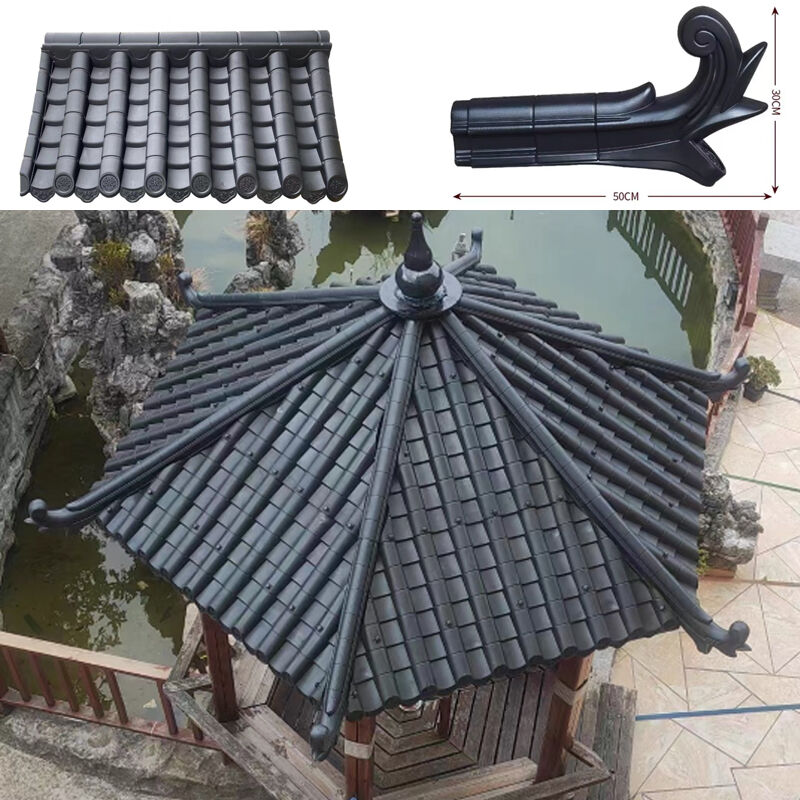 Vật liệu xây dựng mới gạch mái composite PP tấm mái nhà bền lý tưởng cho căn hộ và công viên Trung Quốc phong cách xây dựng