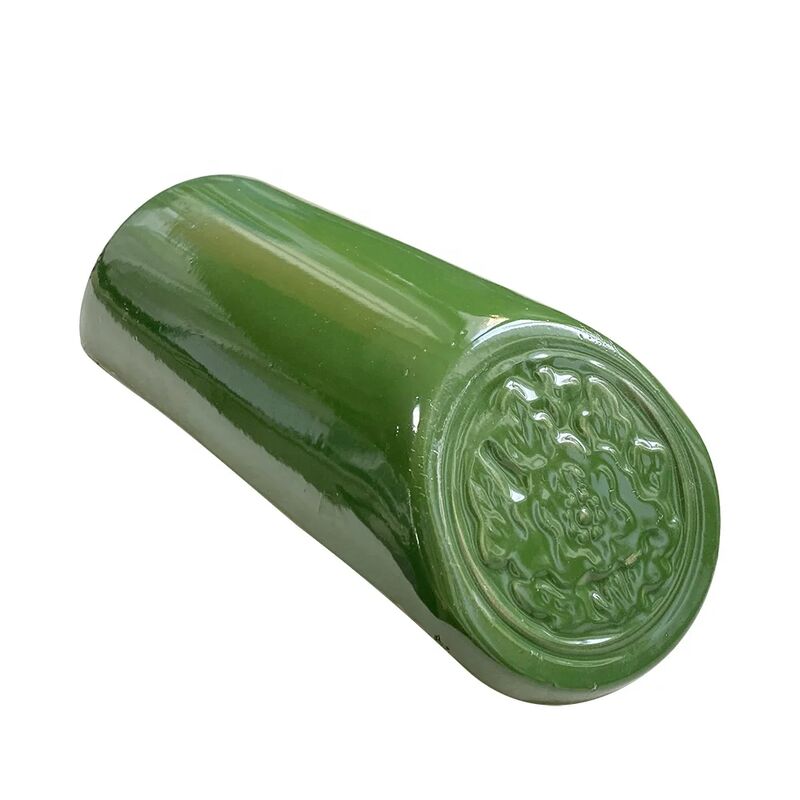 Gạch mái kính màu xanh lá cây sôi động Trung Quốc kiểu cổ điển gạch gốm cho đền thờ vườn Pavilion Nhà trà xây dựng mái nhà