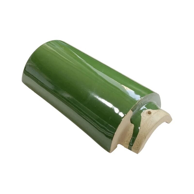 Gạch mái kính màu xanh lá cây sôi động Trung Quốc kiểu cổ điển gạch gốm cho đền thờ vườn Pavilion Nhà trà xây dựng mái nhà
