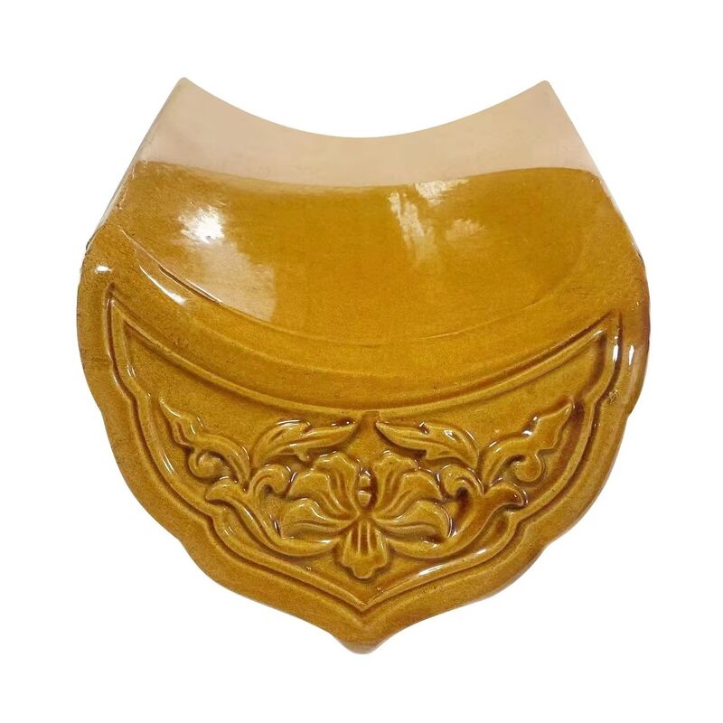 Imperial Yellow Glazed Roof Tile Authentic Chinese Style Antique Ceramic Tile for Temple Palace Villa Roofing Durable & Weather-Resistant