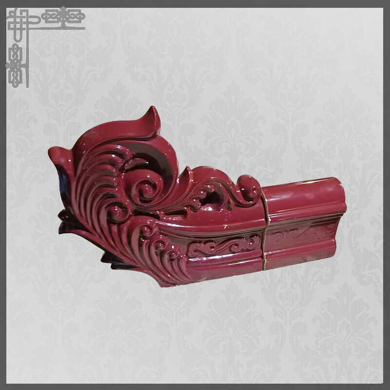 Traditional Chinese Red Glazed Roof Tiles Ceramic Roofing Tile Free Samples for Temples, Villas & Courtyards