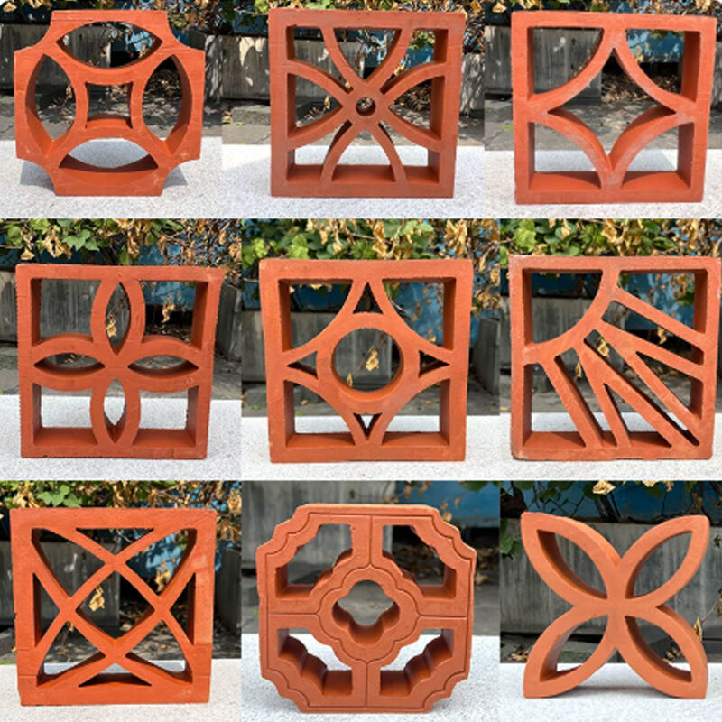 Vật liệu xây dựng Tường màn hình Terracotta Breeze Block Perforated Facade Bricks Bức tường trang trí Khối thông gió rỗng