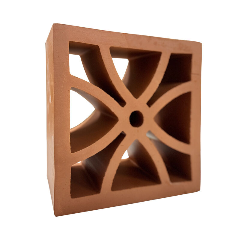 Vật liệu xây dựng Tường màn hình Terracotta Breeze Block Perforated Facade Bricks Bức tường trang trí Khối thông gió rỗng