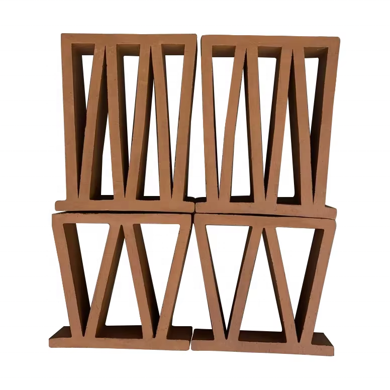 Modern Design M Type Brick Courtyard Exterior Hollow Clay Hollow Terracotta Breeze Block Hollow Out Art Firebrick