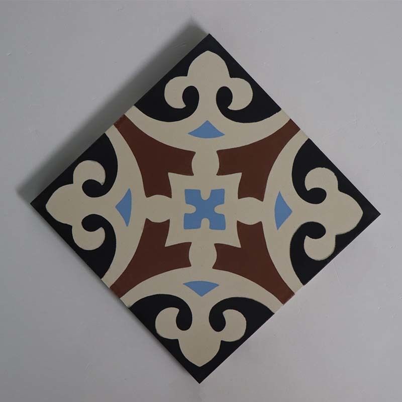European Retro Handmade Cement Tile Flower Pattern Wall Tile Floor Paving Tile For Kitchen Cafe Bathroom Decoration