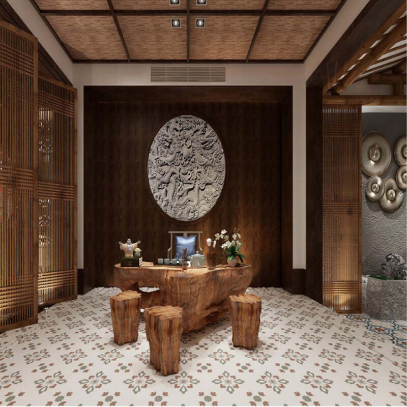 Custom Chic Cement-Patterned Flooring Tiles For Modern Spaces Kitchen Bathroom Toilet Matte Floor Wall Tile Formaldehyde Free