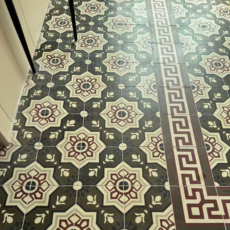 Retro phong cách xi măng Encaustic gạch hoa mẫu gạch trang trí cho ngăn cách trong nhà và khu vườn ngoài trời