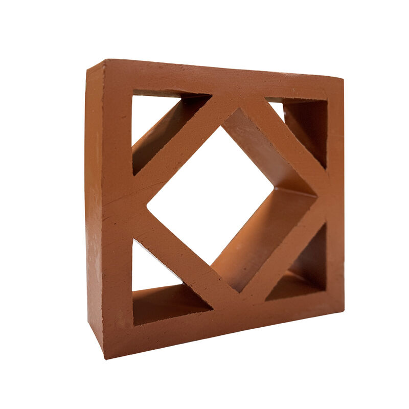 Kháng khí Đỏ Terracotta khối rỗng trang trí đất sét Breeze khối cho sân bảo mật tường màn hình
