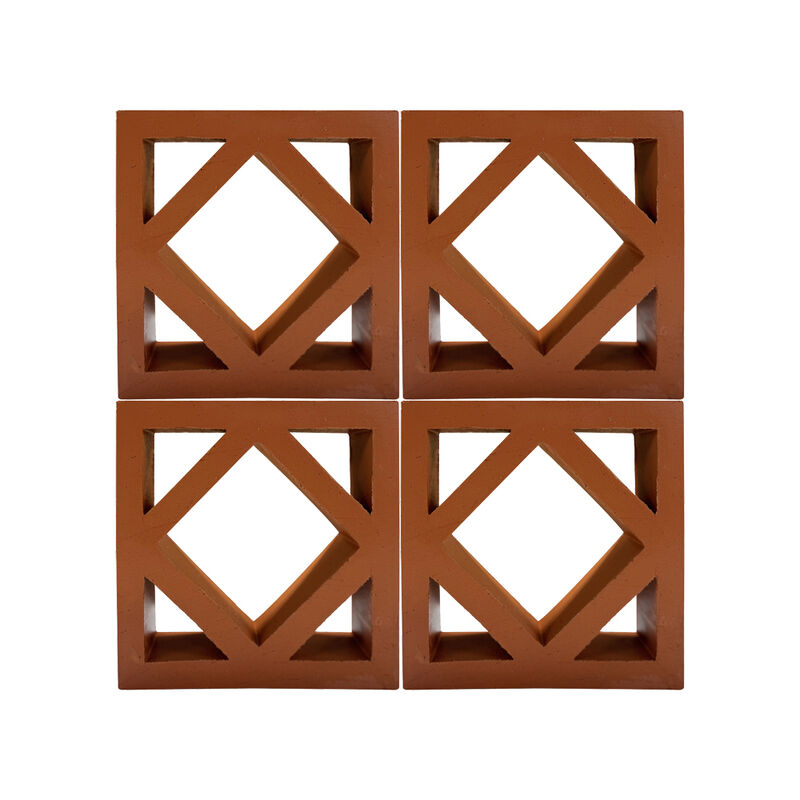 Khối đất nung Breeze Khối màn hình đất sét rỗng cho bức tường cảnh quan Vách ngăn sân trong Thông gió tự nhiên