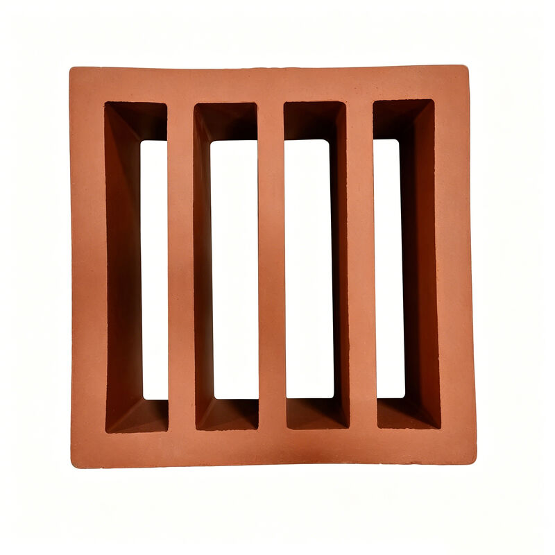 Terracotta Breeze Block Eco Friendly Red Clay Screen Block cho tường vườn sân và mặt tiền kiến trúc