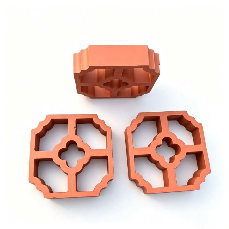 Cladding tường vườn đất sét terracotta gạch lưới gạch hàng rào khối cho mặt tiền nắng bóng màn hình tường
