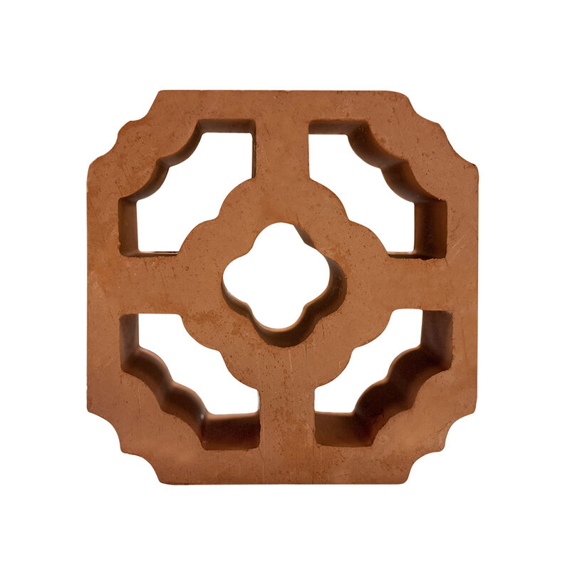 Cladding tường vườn đất sét terracotta gạch lưới gạch hàng rào khối cho mặt tiền nắng bóng màn hình tường