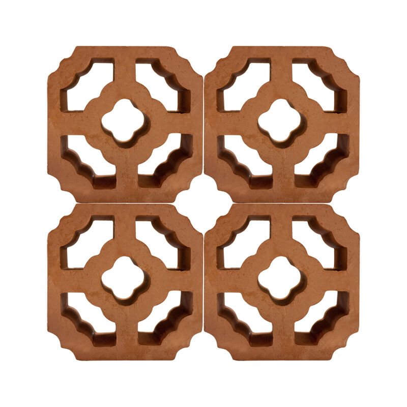 Cladding tường vườn đất sét terracotta gạch lưới gạch hàng rào khối cho mặt tiền nắng bóng màn hình tường