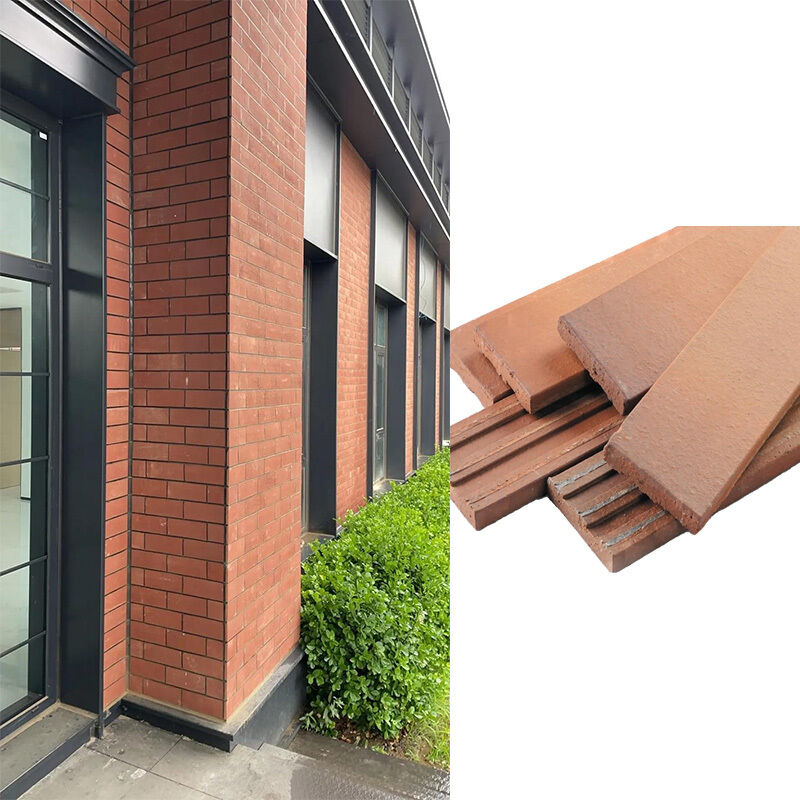 Đồ gạch đất sét phân chia Natural Terracotta Thin Brick Wall Cladding cho trang trí mặt tiền bên ngoài và các dự án kiến trúc
