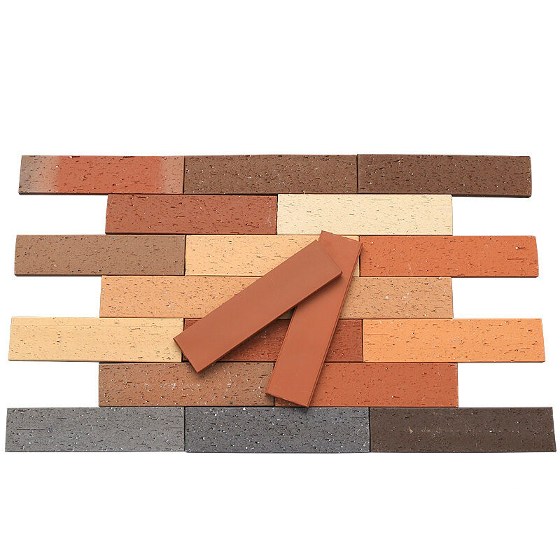 Nautral Terracotta Red Split Face Brick Natural Clay Brick Veneer cho các bức tường bên ngoài Mặt tiền và thiết kế kiến trúc hiện đại