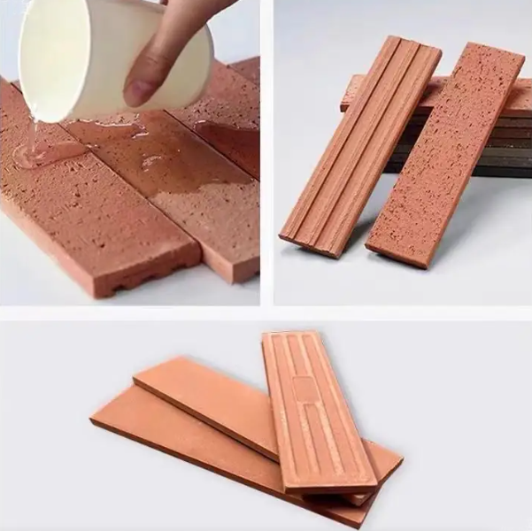 Nautral Terracotta Red Split Face Brick Natural Clay Brick Veneer cho các bức tường bên ngoài Mặt tiền và thiết kế kiến trúc hiện đại
