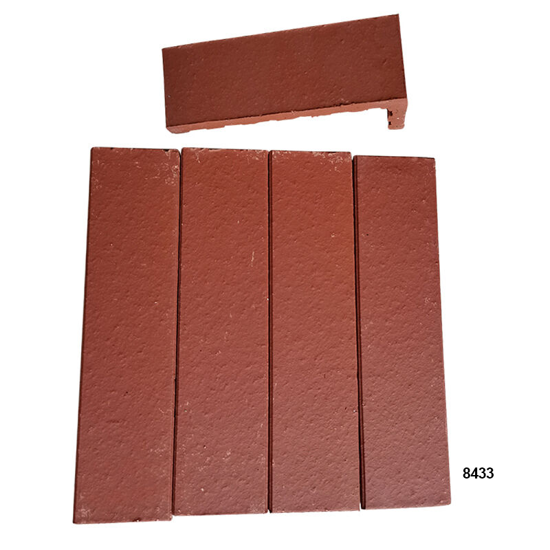 Phân chia tường đối diện gạch Terracotta hình L gạch mỏng trượt trang trí góc gạch veneer cho trụ & góc tường