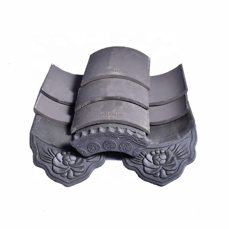 Gạch mái đất sét xám truyền thống của Trung Quốc được đặt với mái hiên trang trí Gạch mái curved cổ châu Á cho chùa và đền thờ