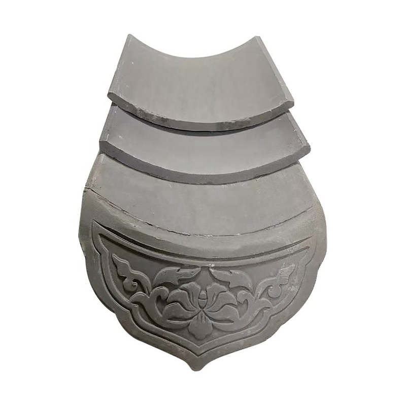 Gạch mái đất sét truyền thống của Trung Quốc cho cổng Paifang Hệ thống gạch gốm màu xám hạng nặng cho cổng vòm và lối vào đền thờ