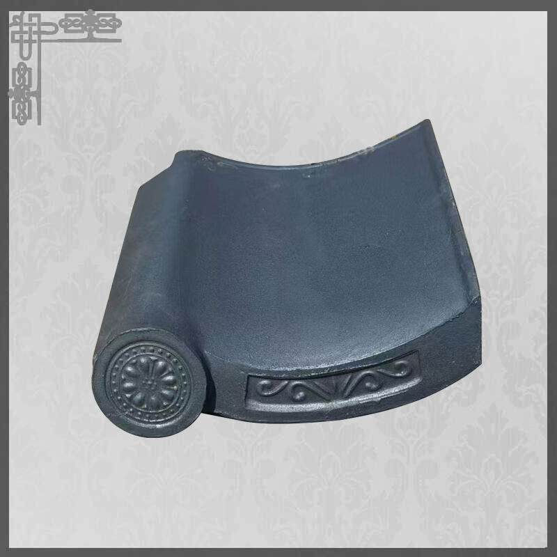 Phong cách Nhật Bản Giao thép gạch đất sét Drip Tiles Weatherproof Dark Grey Roof Tile System cho mái dốc truyền thống Đông Á