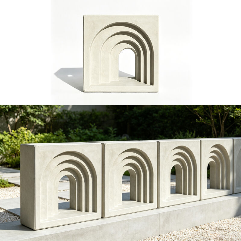 Gạch thông gió bê tông kiến trúc 3D | Gạch xi măng trang trí rỗng cho mặt tiền cửa hàng & Tường chắn nắng kiến trúc