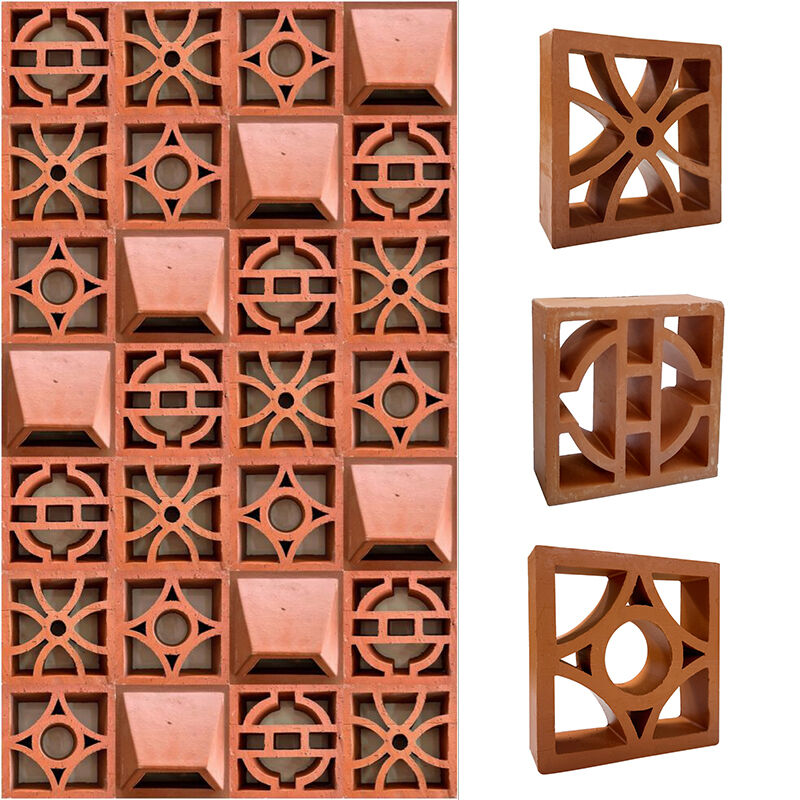 Gạch thông gió 3D Terracotta Firebricks cho Tường chắn gió, Tường rào và Trần nhà tùy chỉnh
