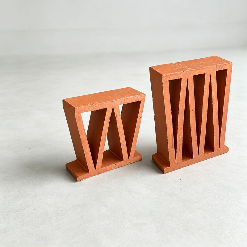 Modernist Linear Nhiều màu gốm màn hình khối Terracotta Brize gạch cho riêng tư tường & đặc điểm mặt tiền
