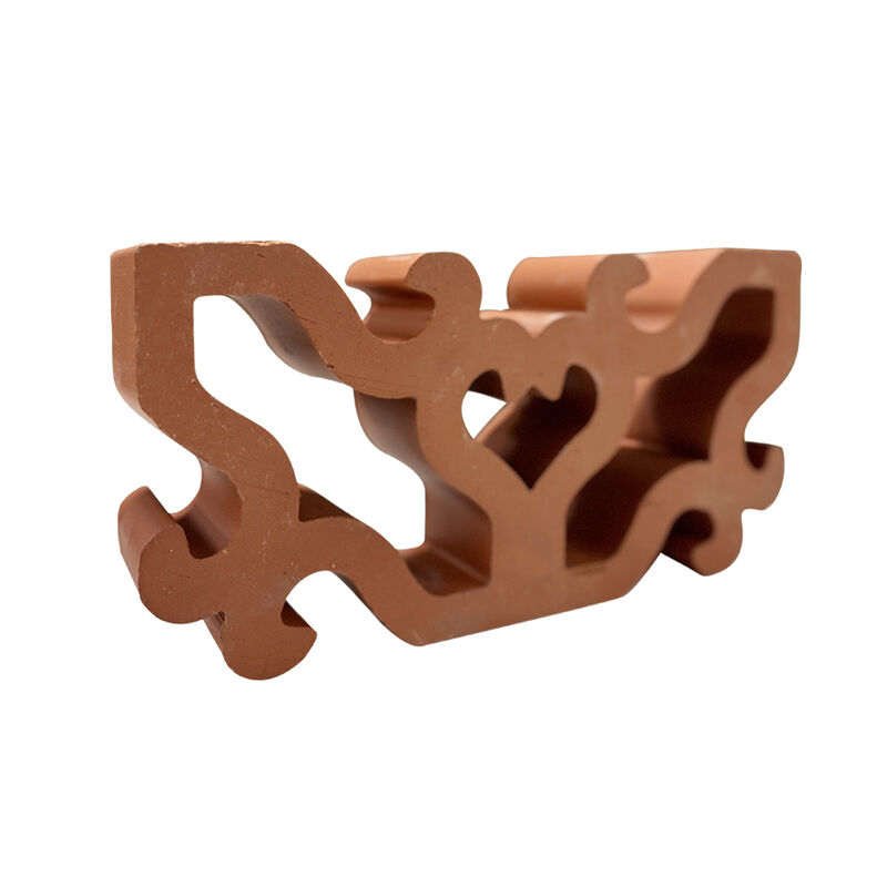 Ornate Terracotta Lattice Screen Bricks Decorative Natural Clay Breeze Blocks for Resort Privacy Partitions