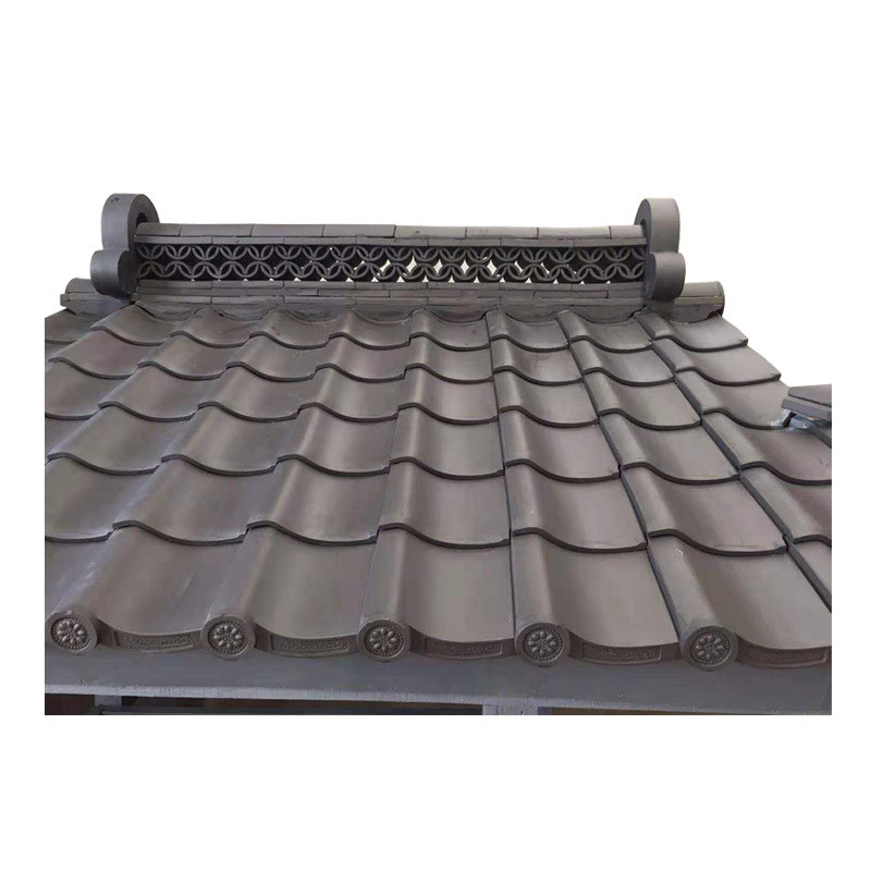310 * 310mm gạch mái nhà Nhật Bản có sẵn Vật liệu đất sét màu xám cho các phong cách kiến trúc khác nhau
