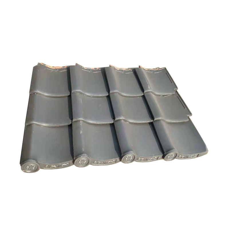 310 * 310mm gạch mái nhà Nhật Bản có sẵn Vật liệu đất sét màu xám cho các phong cách kiến trúc khác nhau