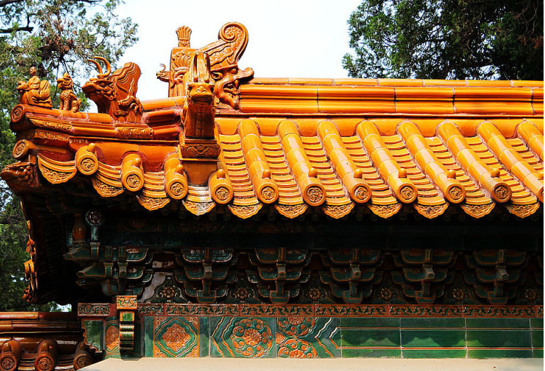 Ngói lợp bằng đất sét truyền thống Làm bằng tay Tấm lợp bằng gốm sứ Phật giáo Trung Quốc